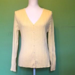BELLDINI light yellow V- neck pastel cardigan